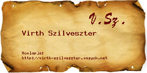 Virth Szilveszter névjegykártya
